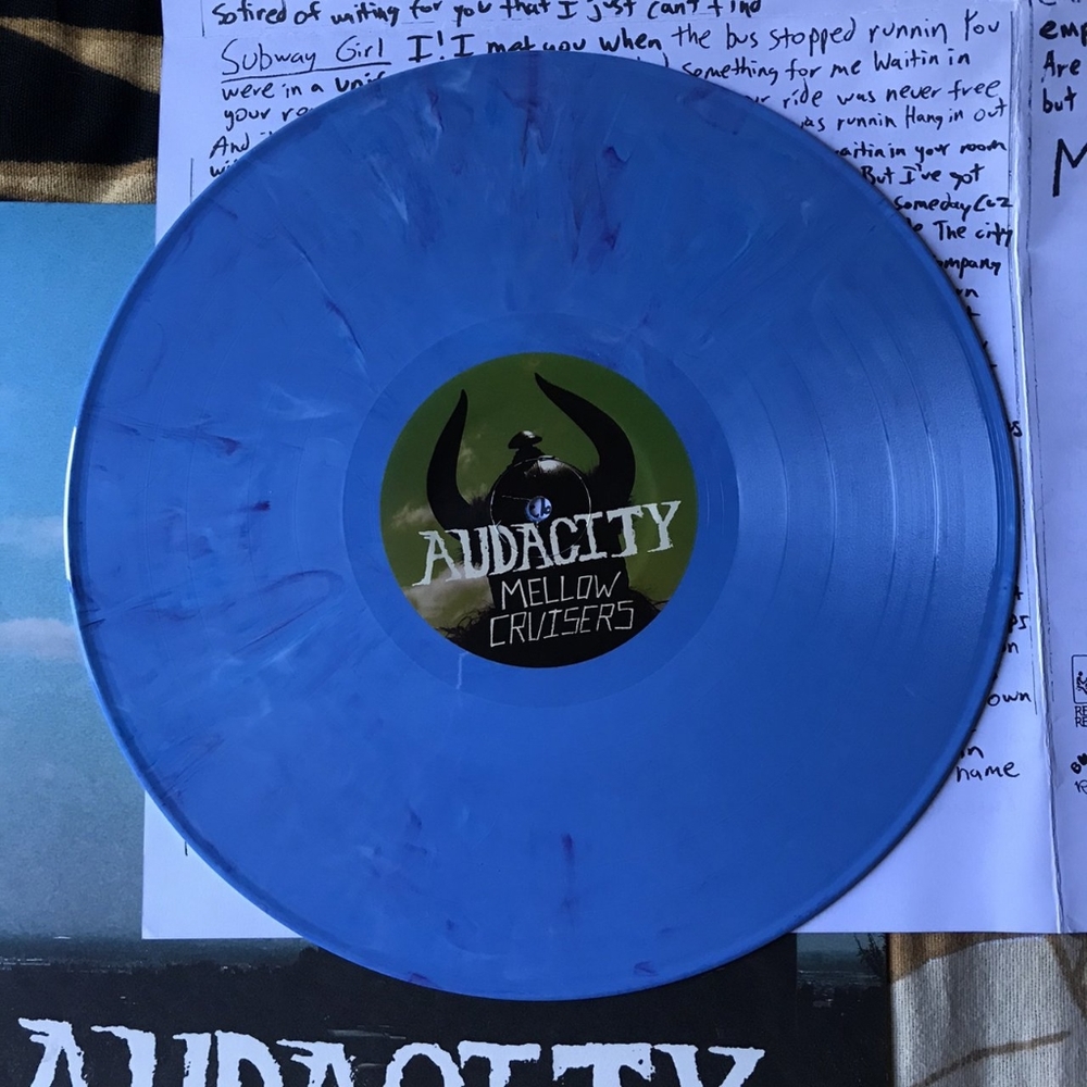 "Mellow Cruisers" By "Audacity", Brand New Marbled Periwinkle Vinyl, Punk